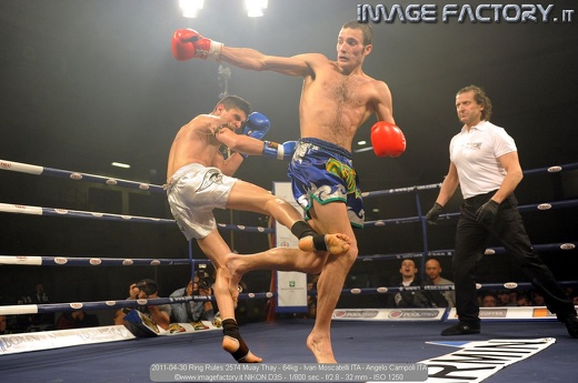2011-04-30 Ring Rules 2574 Muay Thay - 64kg - Ivan Moscatelli ITA - Angelo Campoli ITA